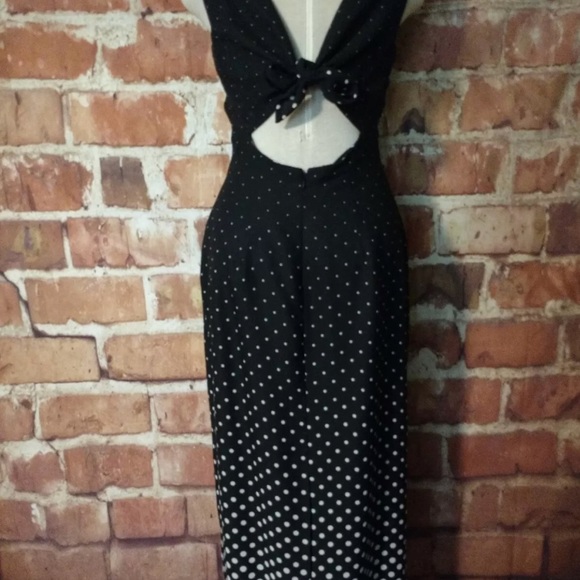 Maggy London black and white polka dot dress. - Picture 4 of 8